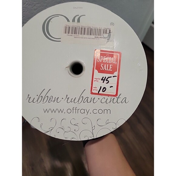 VTG Offray Love Knots Wired Edge Ribbon Green Base Pink Flowers Trim 6.75 Yds - Picture 5 of 9